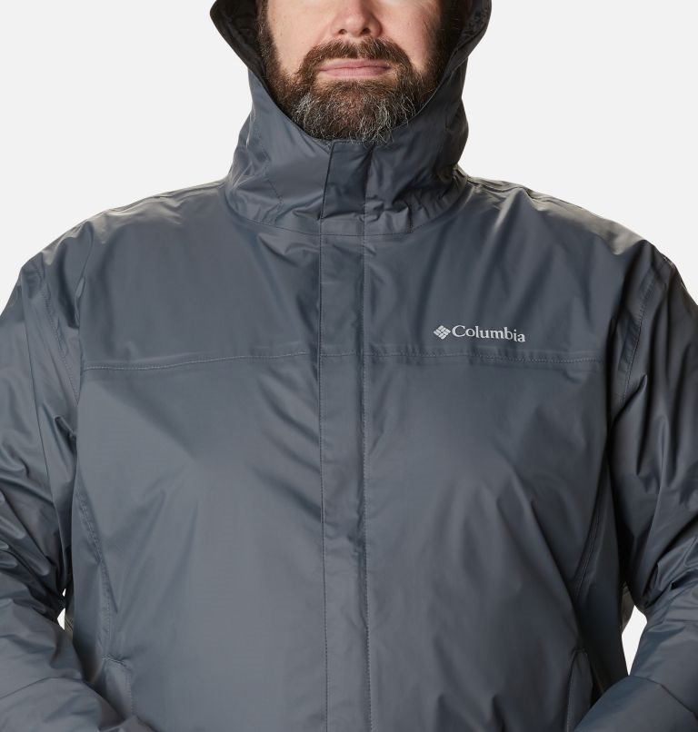 Men's Columbia Watertight II Rain Jackets Dark Grey | Plus Size CA-J5C4L